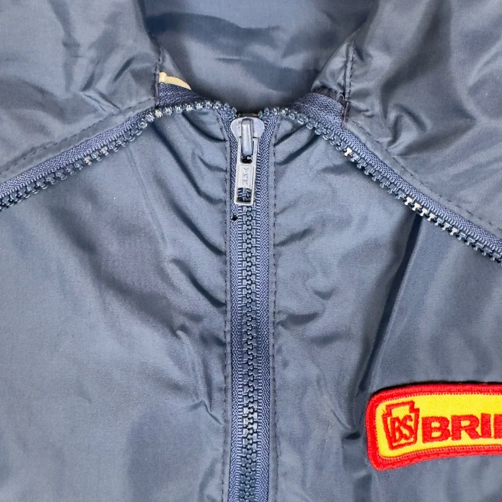 Vintage Bridgestone Cafe Racing Jacket Men's M Blue Yellow 70s 80s Swingster USA